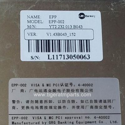 YT2です232.013 GRG 銀行 EPP-002 キーボードATM 交換部品