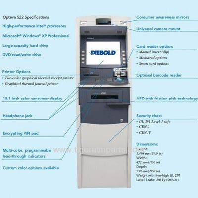 デイボルド オプテヴァ 522 ロビー キャッシュ ディスペンサー 銀行ATM 自動キャラ機